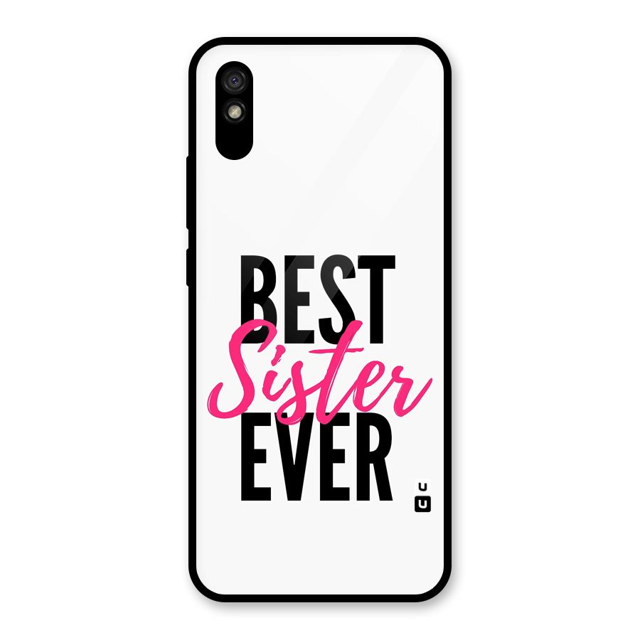 Best Sister Ever Glass Back Case for Redmi 9A