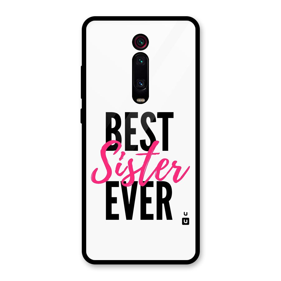 Best Sister Ever Glass Back Case for Redmi K20 Pro
