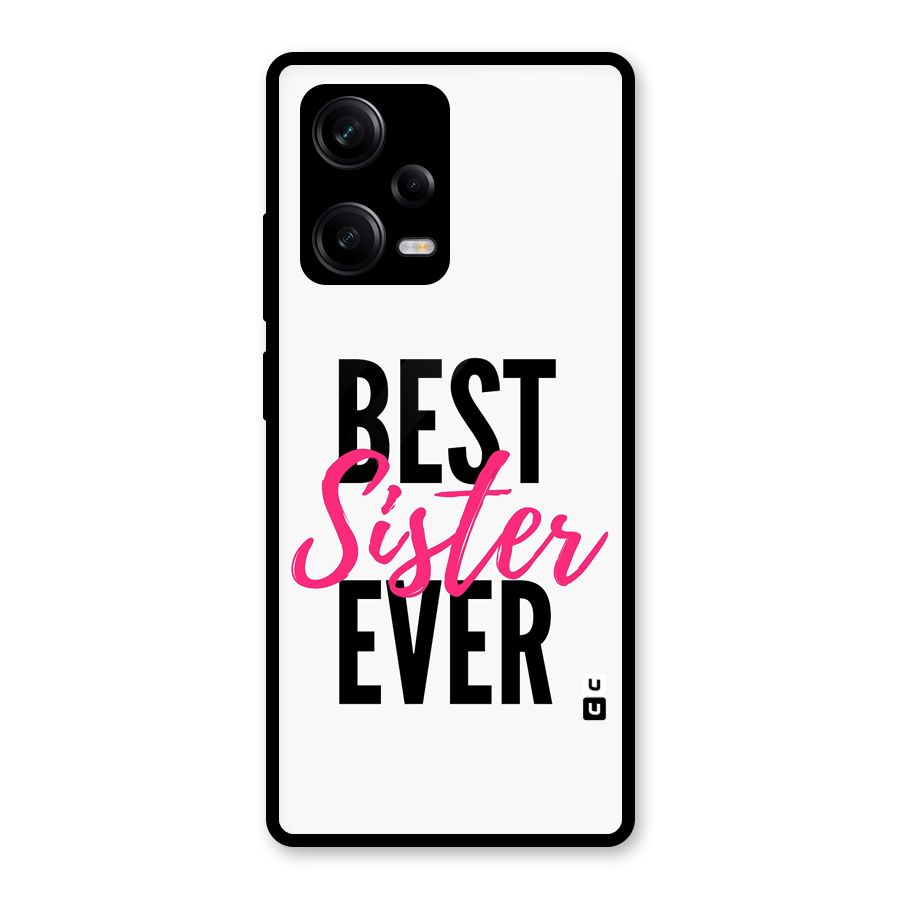 Best Sister Ever Glass Back Case for Redmi Note 12 Pro