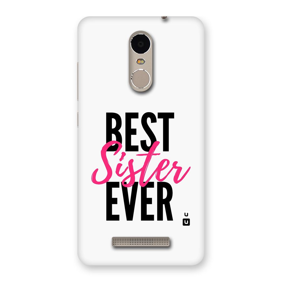 Best Sister Ever Back Case for Redmi Note 3