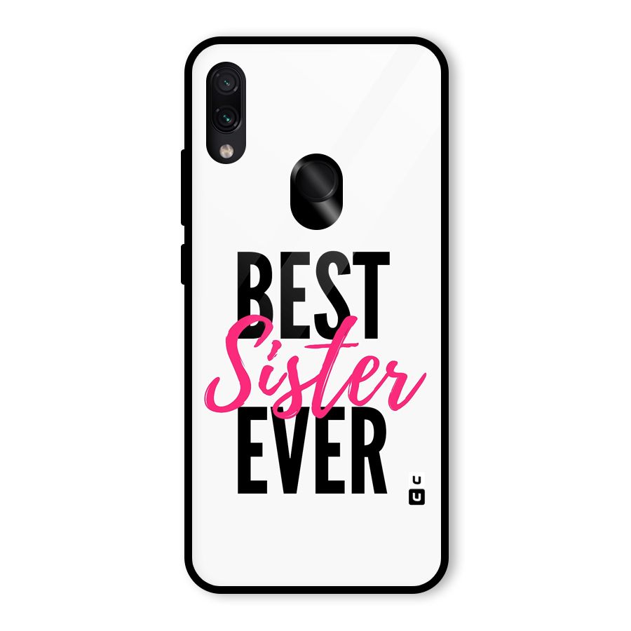 Best Sister Ever Glass Back Case for Redmi Note 7 Pro