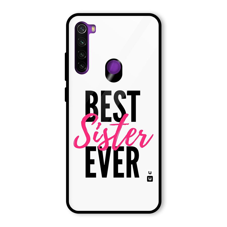Best Sister Ever Glass Back Case for Redmi Note 8