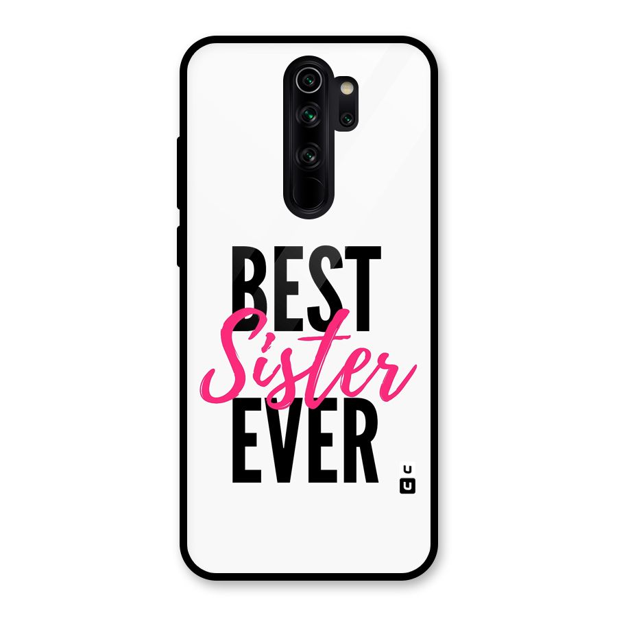 Best Sister Ever Glass Back Case for Redmi Note 8 Pro