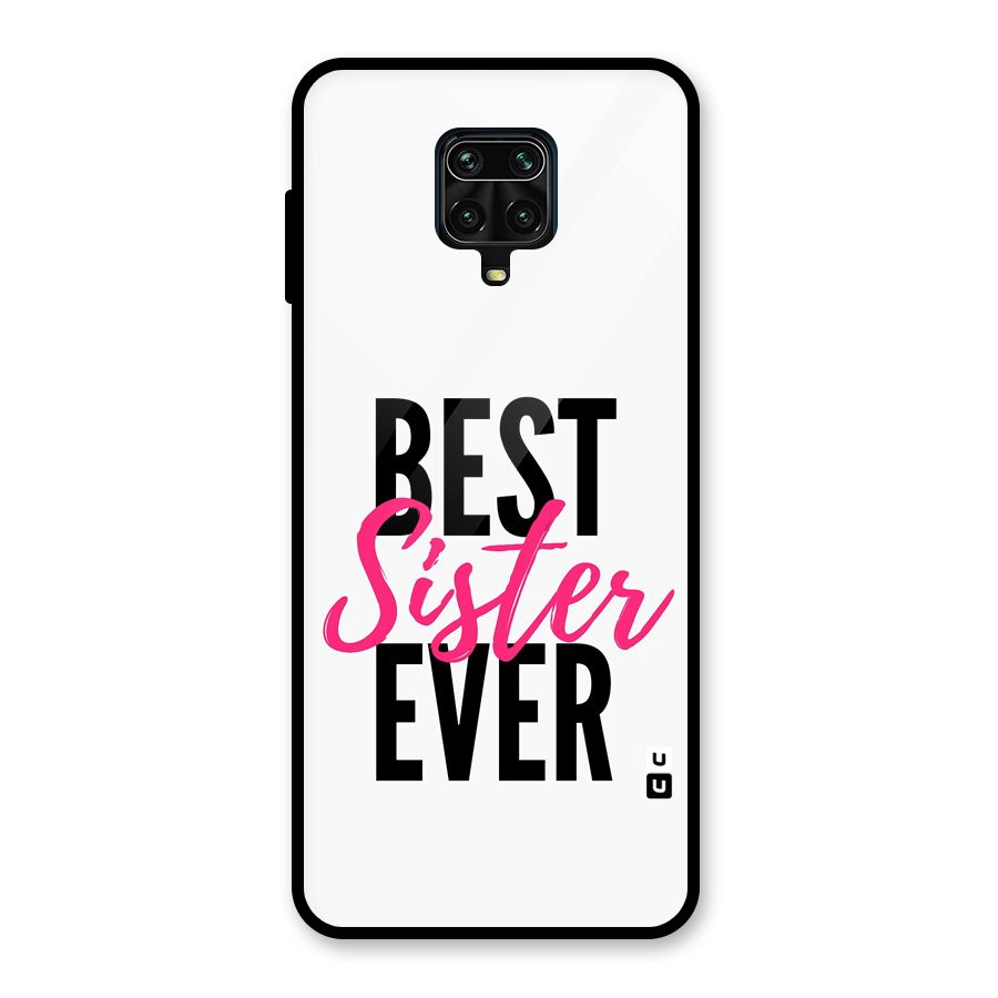 Best Sister Ever Glass Back Case for Redmi Note 9 Pro