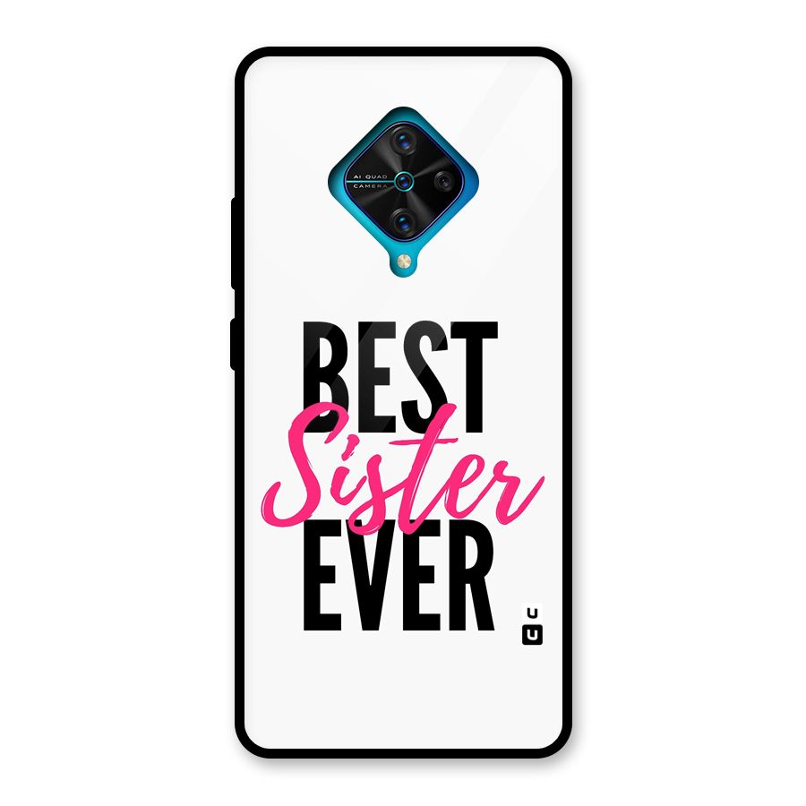 Best Sister Ever Glass Back Case for Vivo S1 Pro