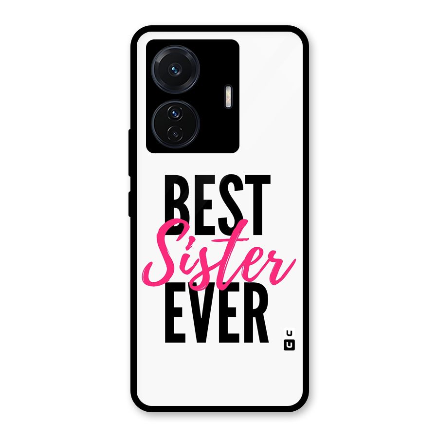 Best Sister Ever Glass Back Case for Vivo T1 Pro