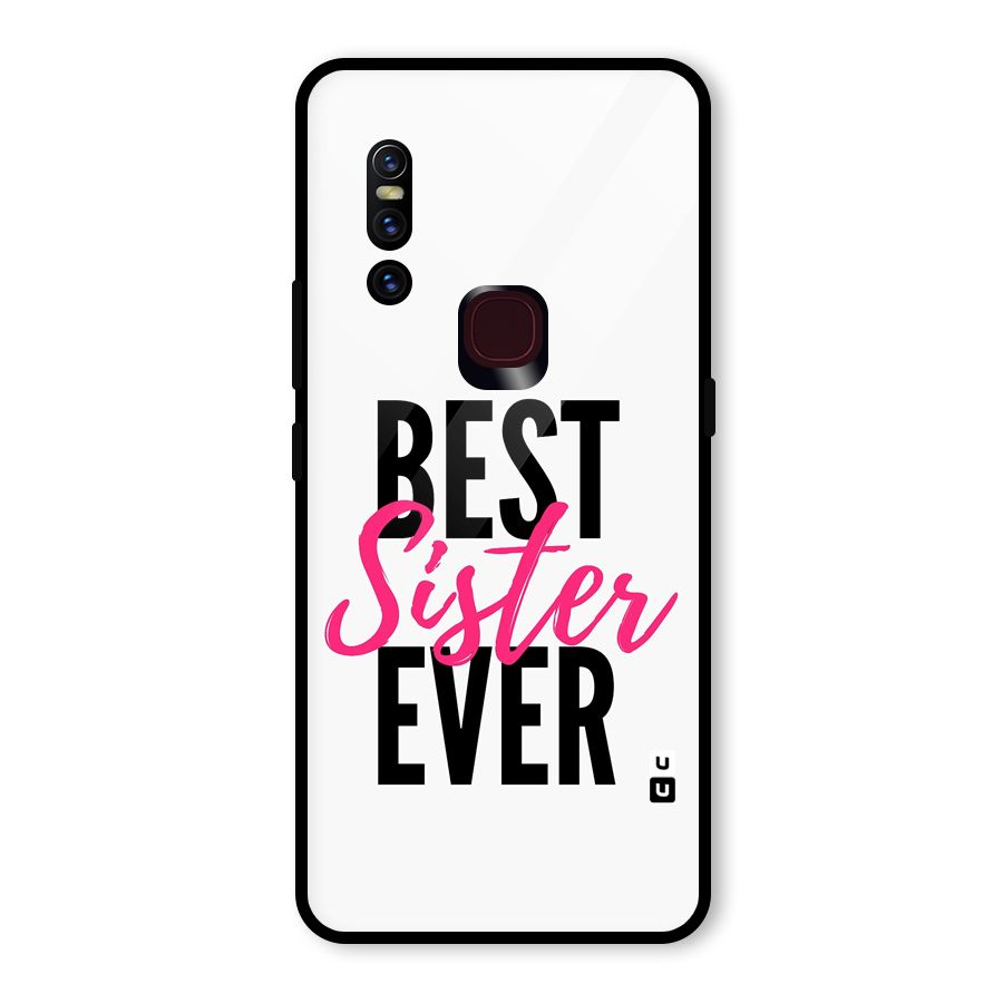Best Sister Ever Glass Back Case for Vivo V15