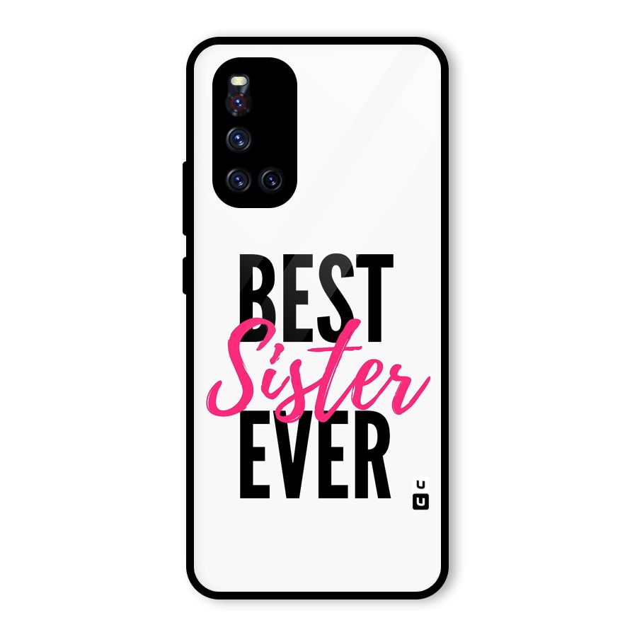 Best Sister Ever Glass Back Case for Vivo V19