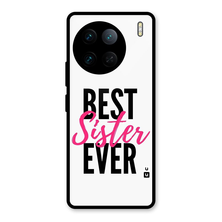 Best Sister Ever Glass Back Case for Vivo X90 Pro