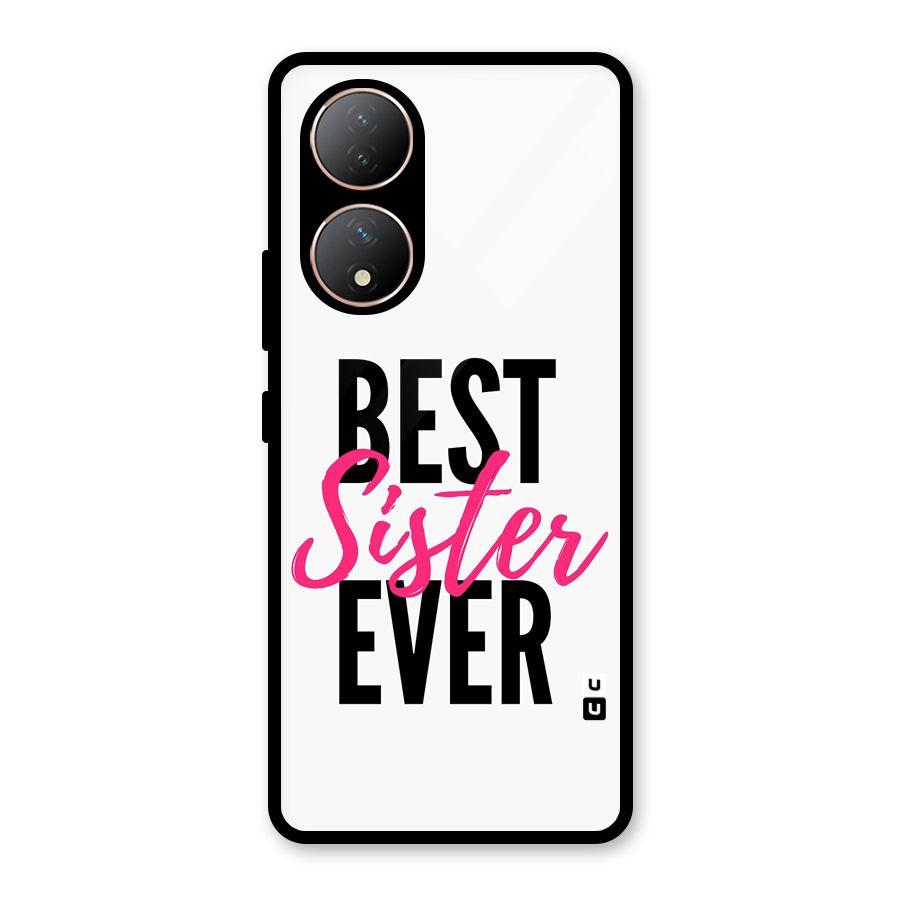 Best Sister Ever Glass Back Case for Vivo Y100