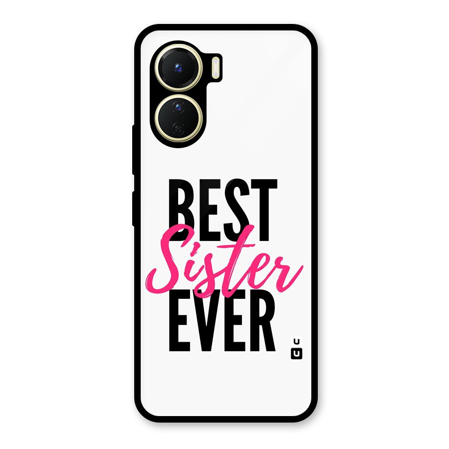 Best Sister Ever Glass Back Case for Vivo Y16