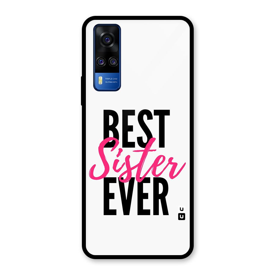 Best Sister Ever Glass Back Case for Vivo Y31