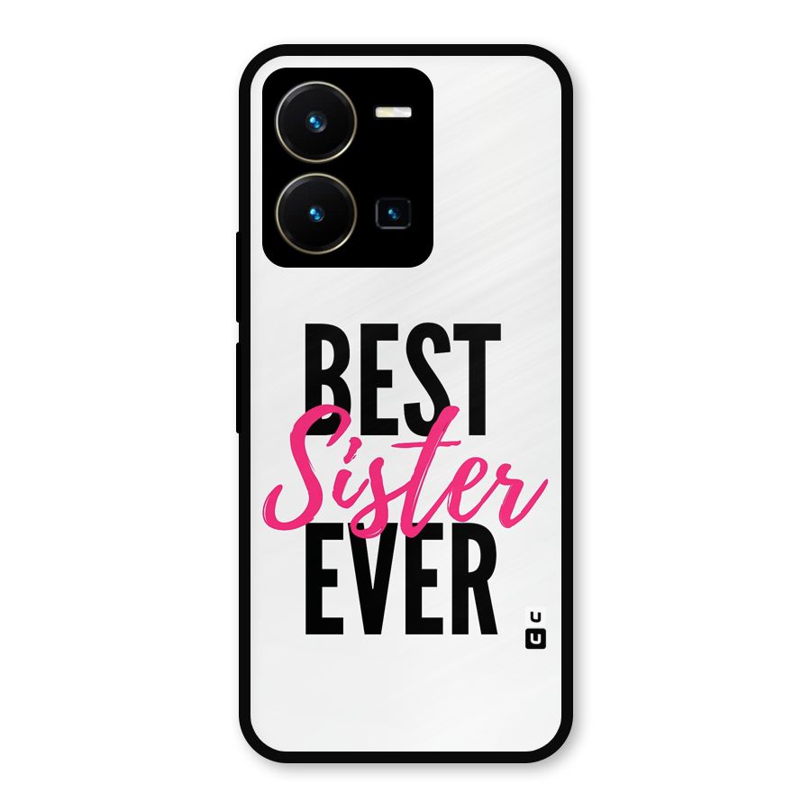 Best Sister Ever Glass Back Case for Vivo Y35