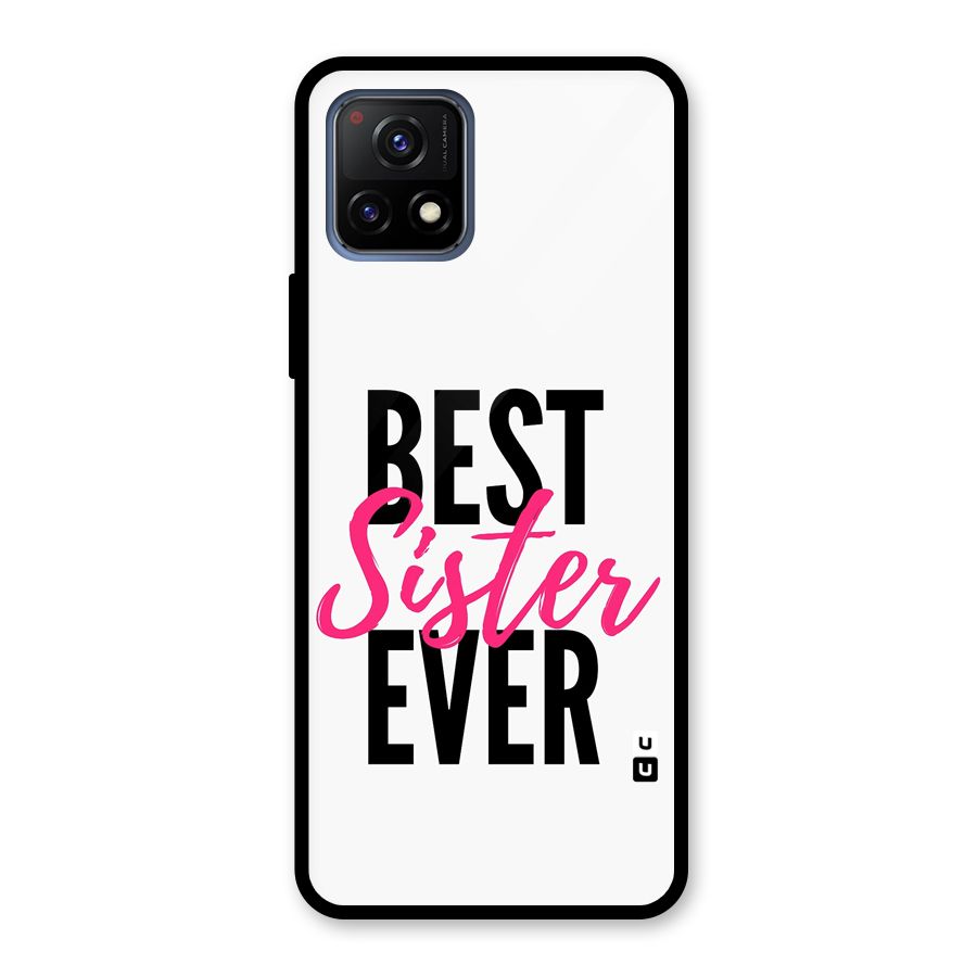 Best Sister Ever Glass Back Case for Vivo Y72 5G