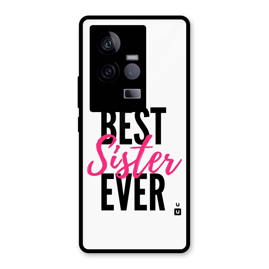 Best Sister Ever Glass Back Case for Vivo iQOO 11 5G