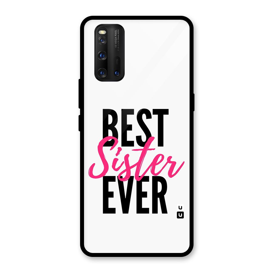 Best Sister Ever Glass Back Case for Vivo iQOO 3