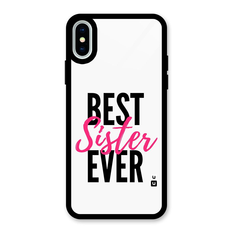 Best Sister Ever Glass Back Case for iPhone X
