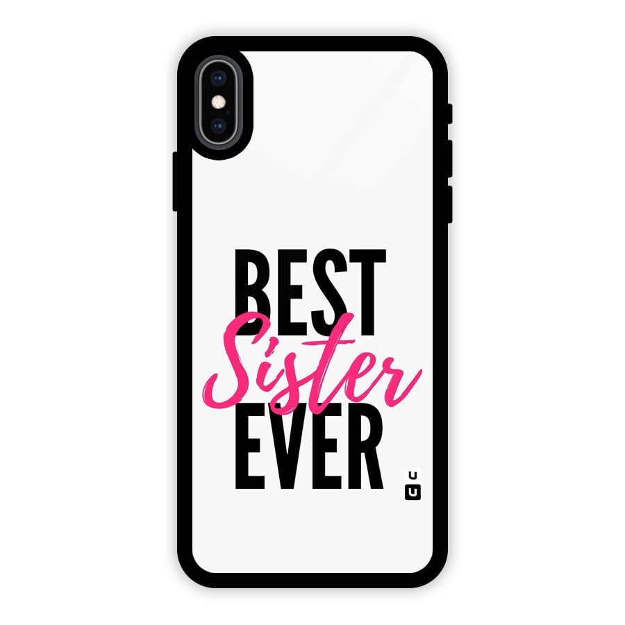 Best Sister Ever Glass Back Case for iPhone XS Max