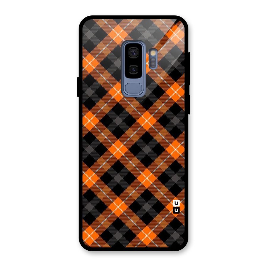 Best Textile Pattern Glass Back Case for Galaxy S9 Plus