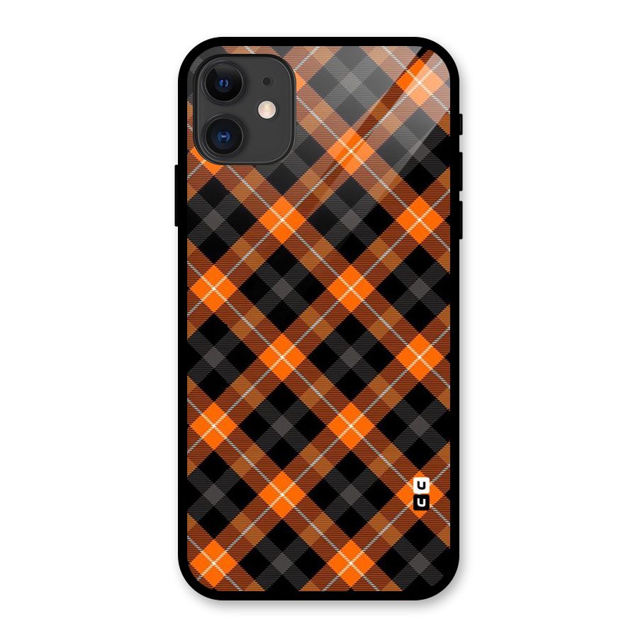 Best Textile Pattern Glass Back Case for iPhone 11
