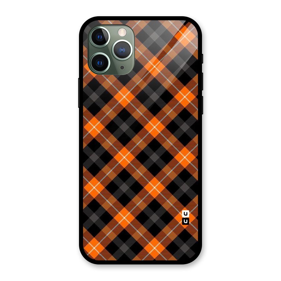 Best Textile Pattern Glass Back Case for iPhone 11 Pro