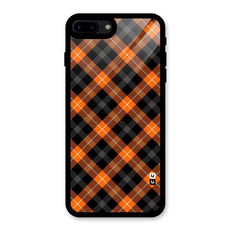 Best Textile Pattern Glass Back Case for iPhone 8 Plus