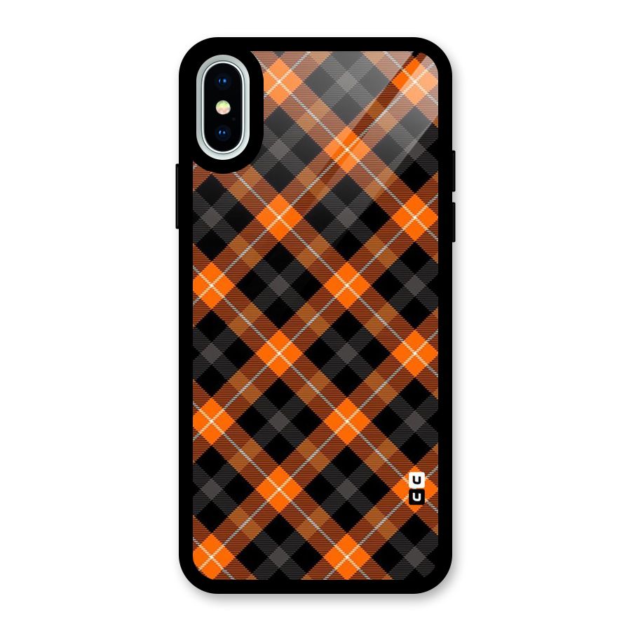Best Textile Pattern Glass Back Case for iPhone X
