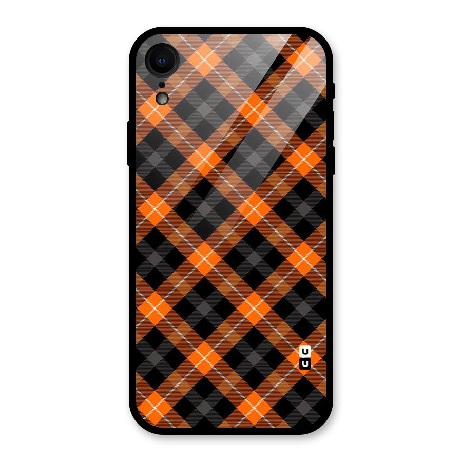 Best Textile Pattern Glass Back Case for iPhone XR