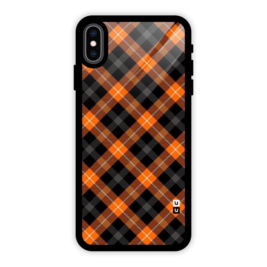 Best Textile Pattern Glass Back Case for iPhone XS Max