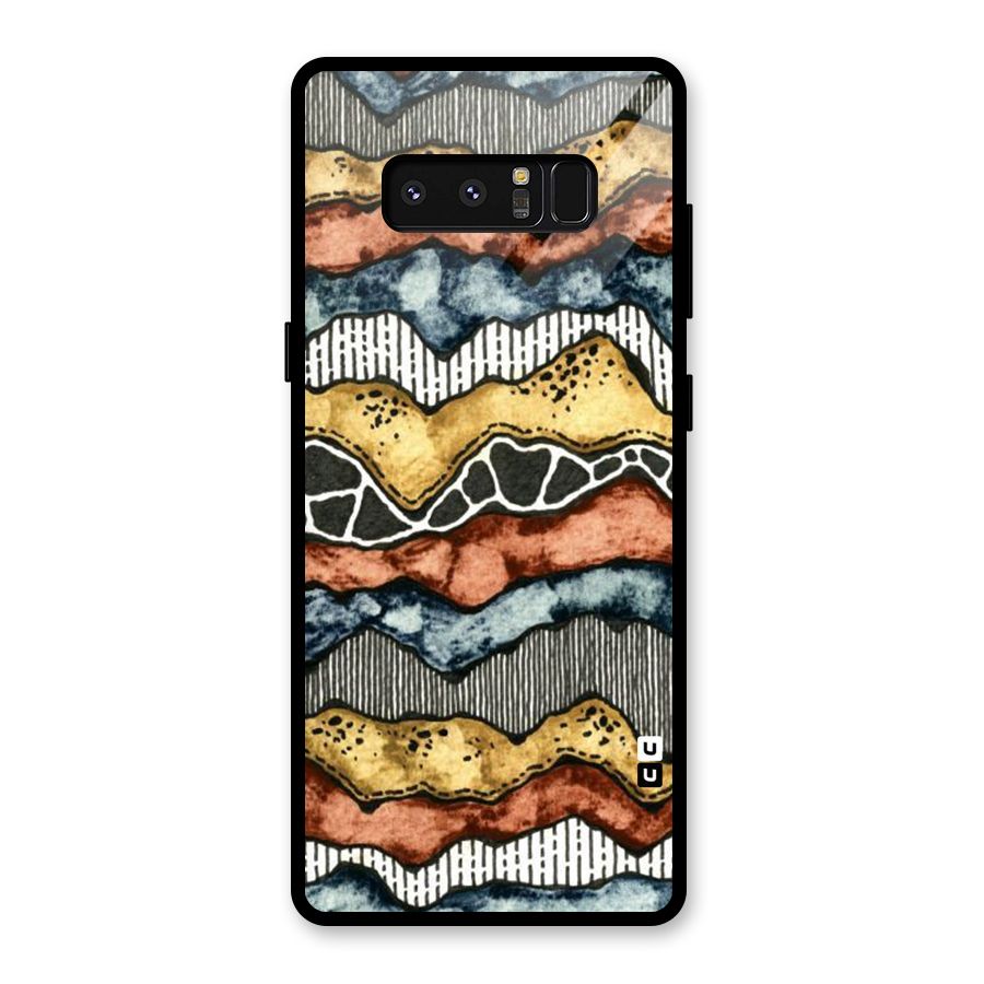 Best Texture Pattern Glass Back Case for Galaxy Note 8