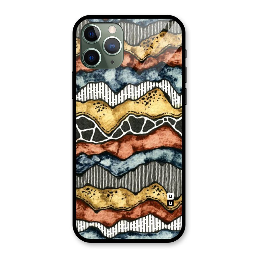Best Texture Pattern Glass Back Case for iPhone 11 Pro