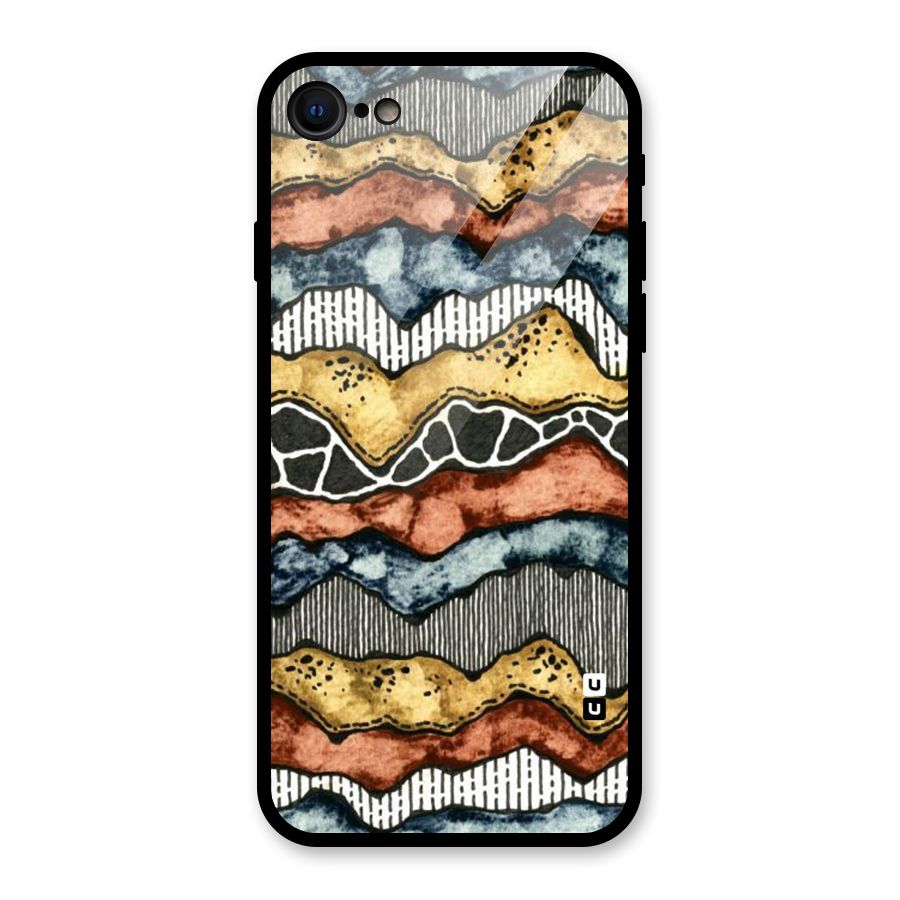 Best Texture Pattern Glass Back Case for iPhone 7