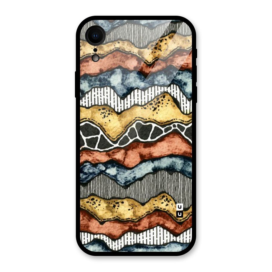 Best Texture Pattern Glass Back Case for iPhone XR