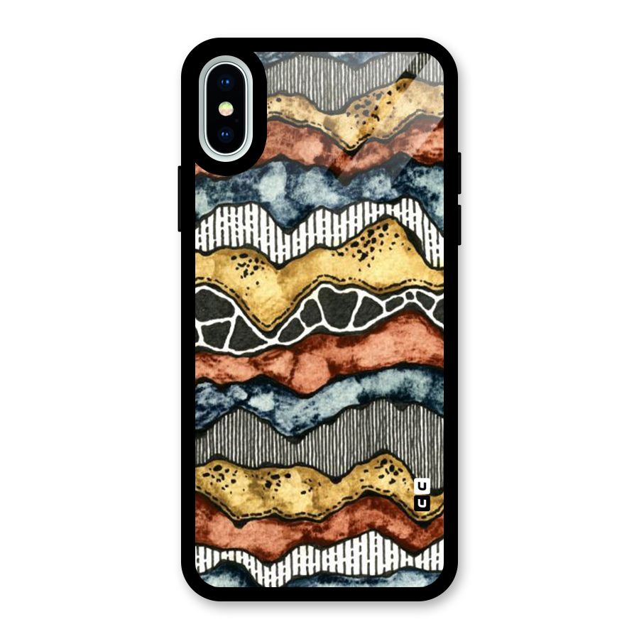 Best Texture Pattern Glass Back Case for iPhone XS