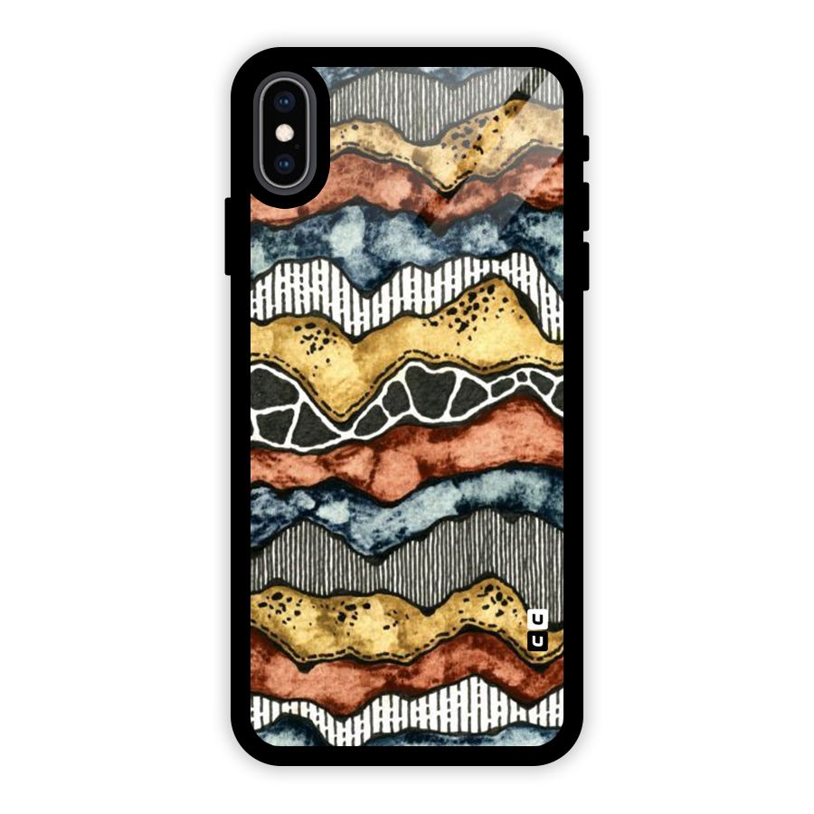 Best Texture Pattern Glass Back Case for iPhone XS Max
