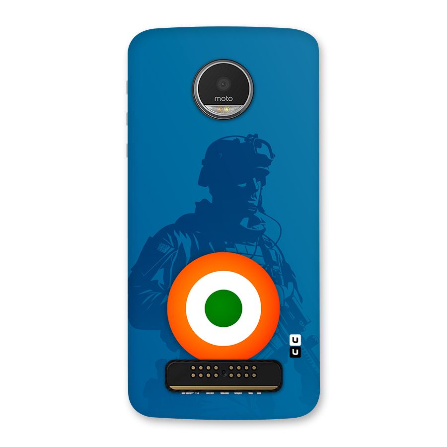 Bharat Commando Back Case for Moto Z Play
