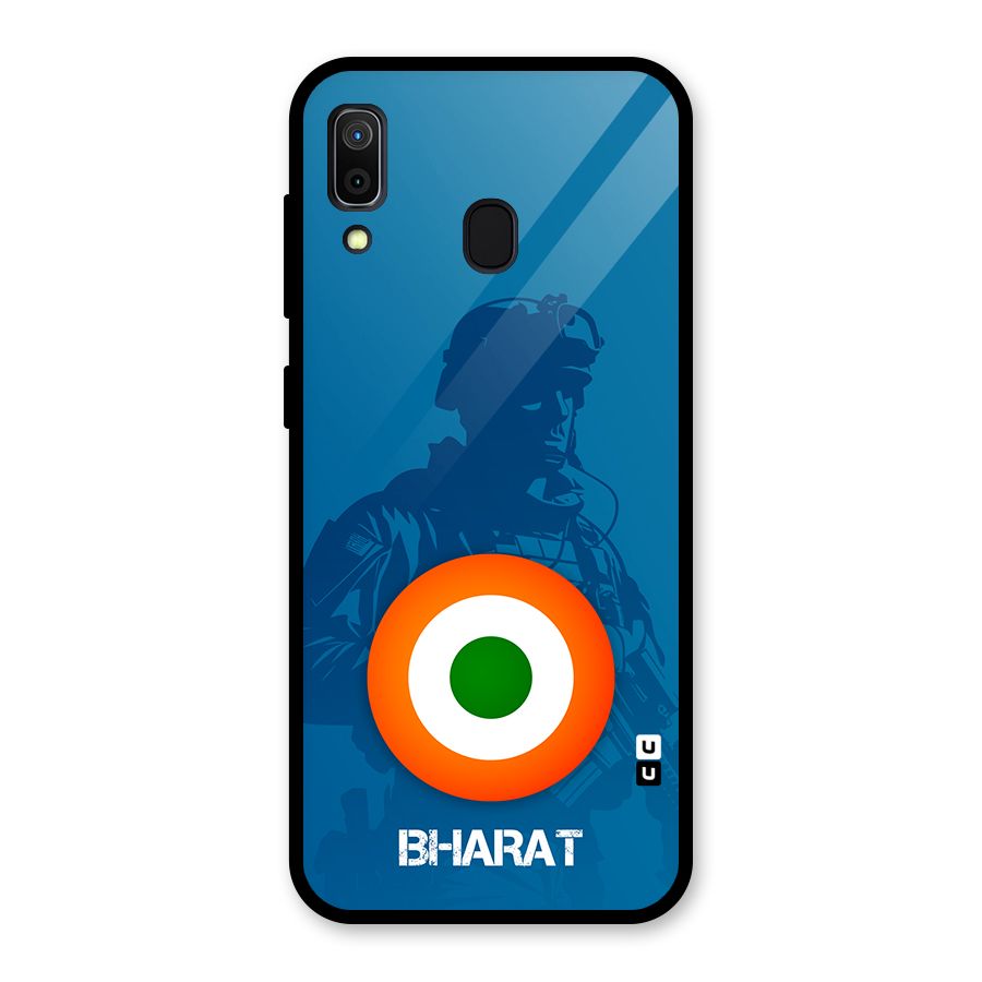 Bharat Commando Glass Back Case for Galaxy A30
