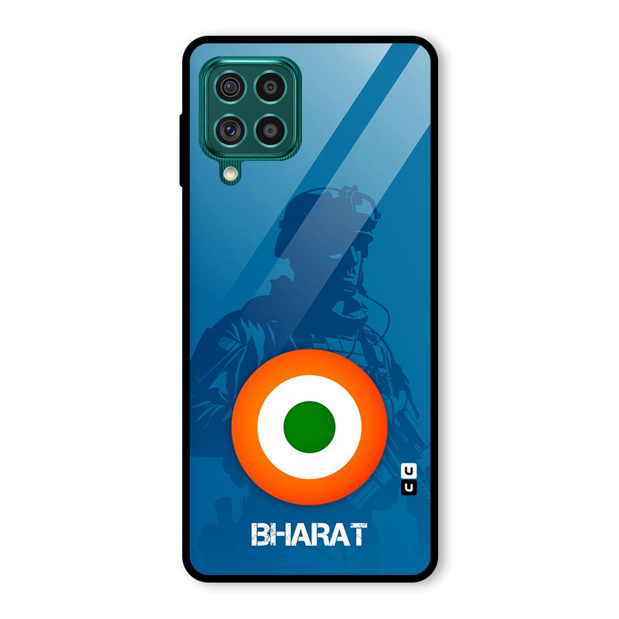 Bharat Commando Glass Back Case for Galaxy F62