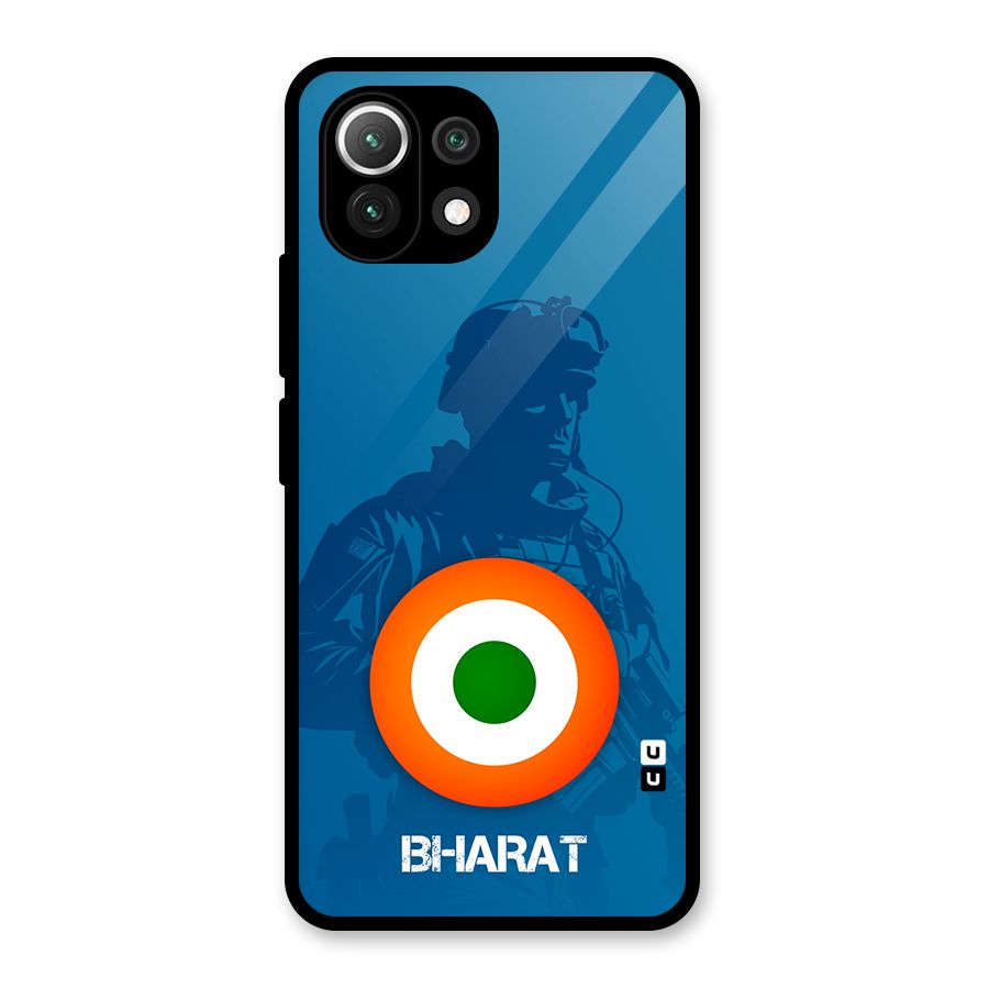 Bharat Commando Glass Back Case for Mi 11 Lite