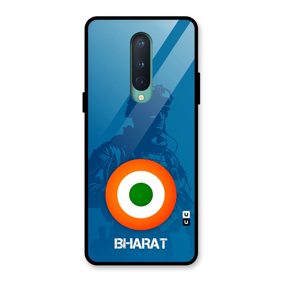 Bharat Commando Glass Back Case for OnePlus 8