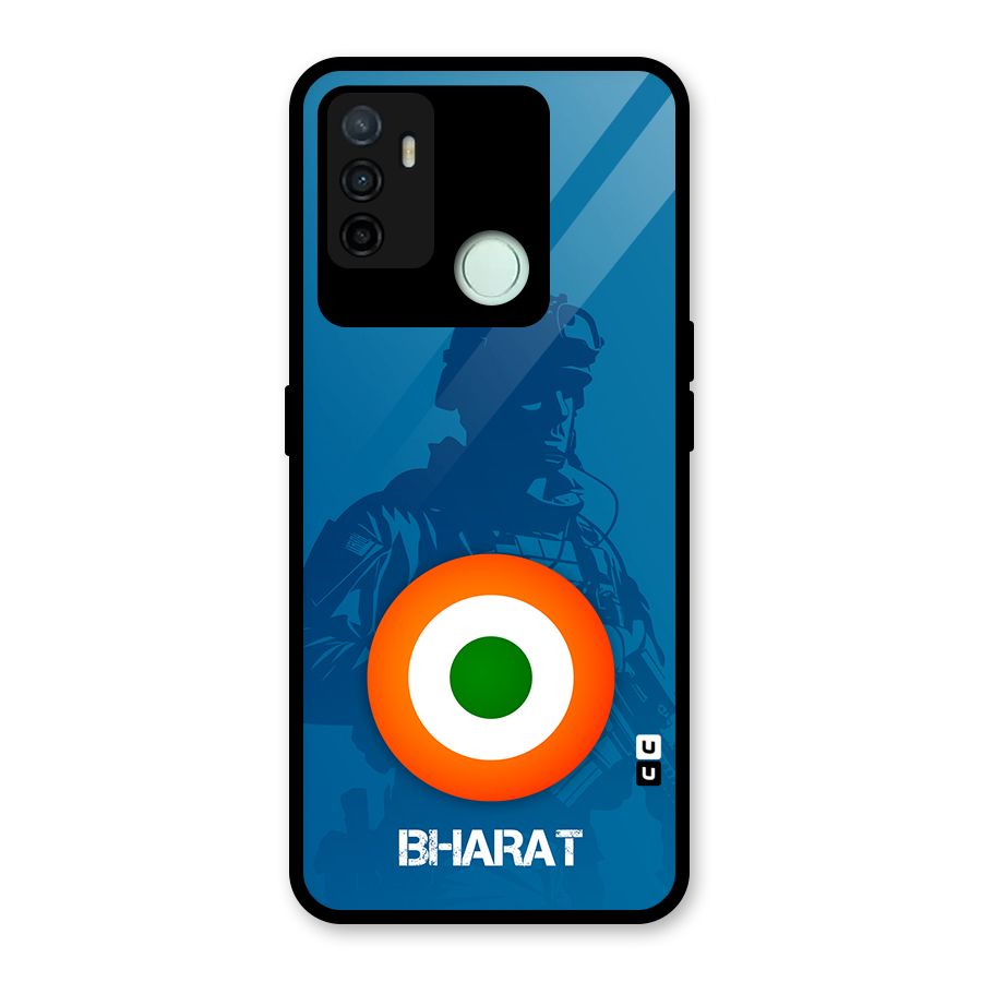 Bharat Commando Glass Back Case for Oppo A53