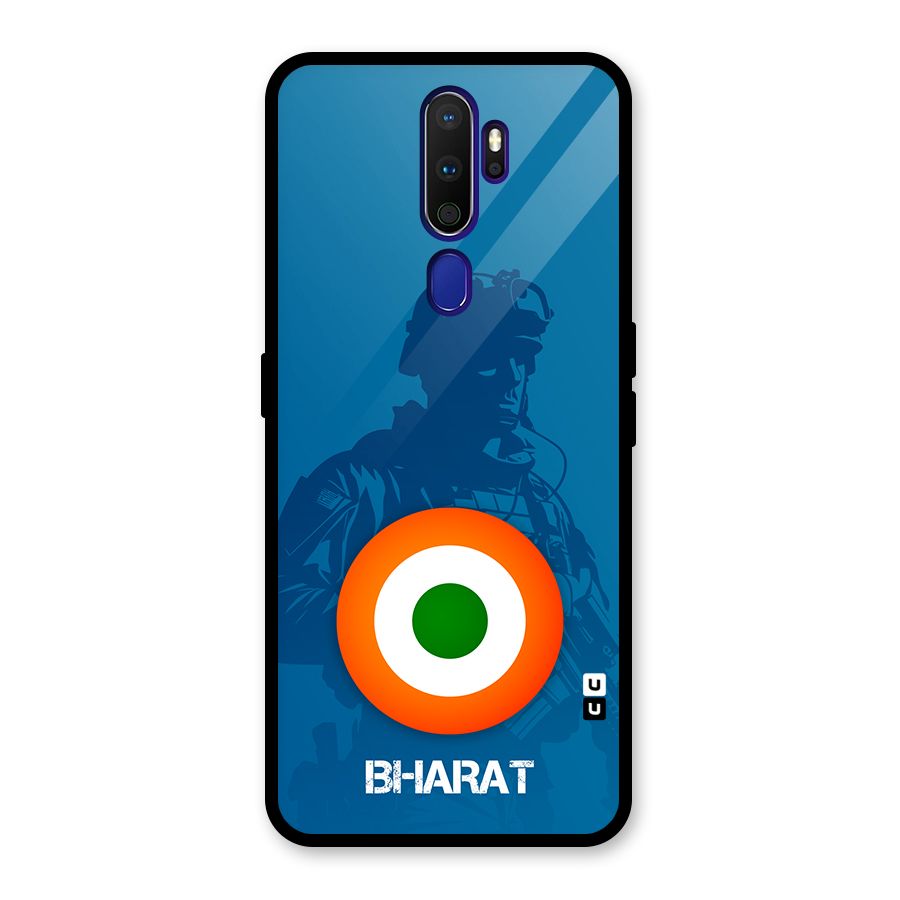Bharat Commando Glass Back Case for Oppo A9 (2020)