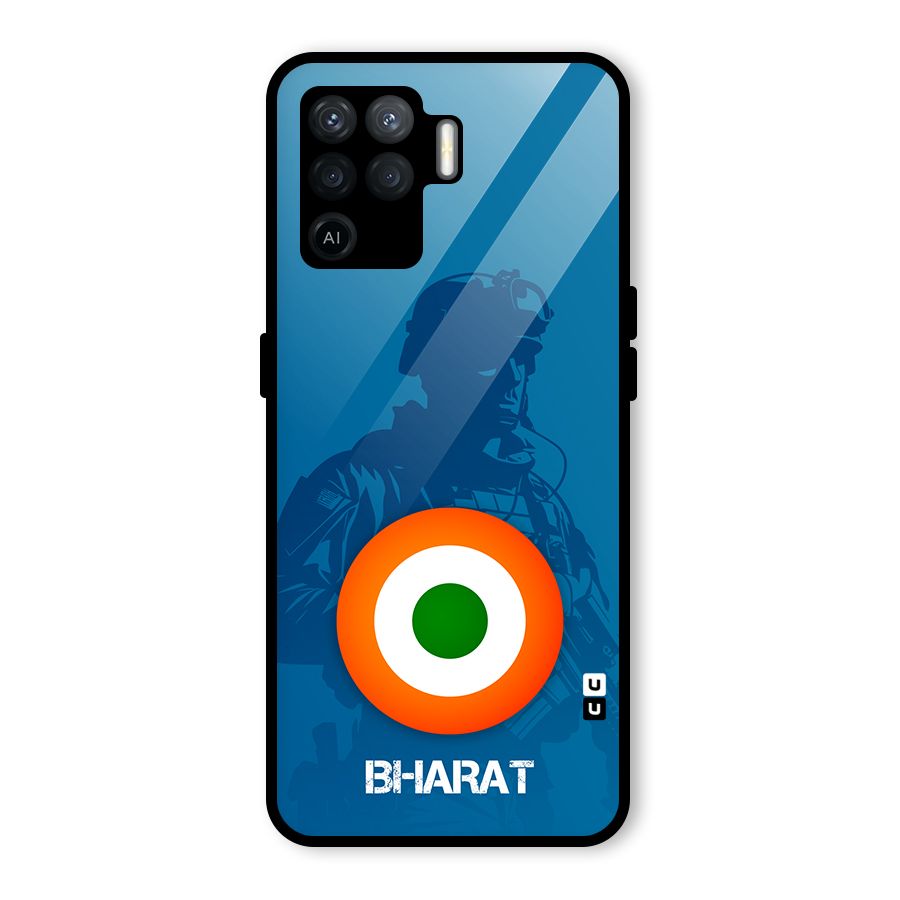 Bharat Commando Glass Back Case for Oppo F19 Pro
