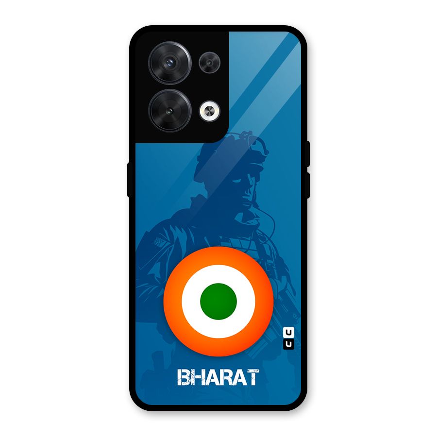 Bharat Commando Glass Back Case for Oppo Reno8 5G