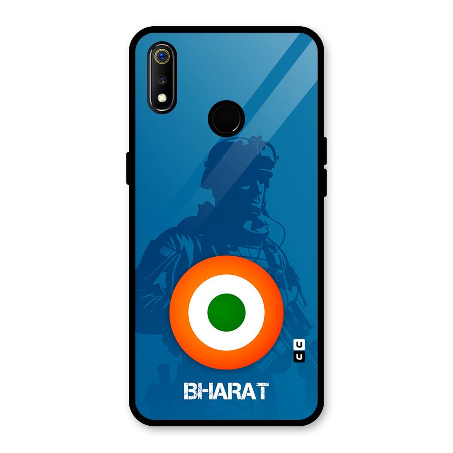 Bharat Commando Glass Back Case for Realme 3