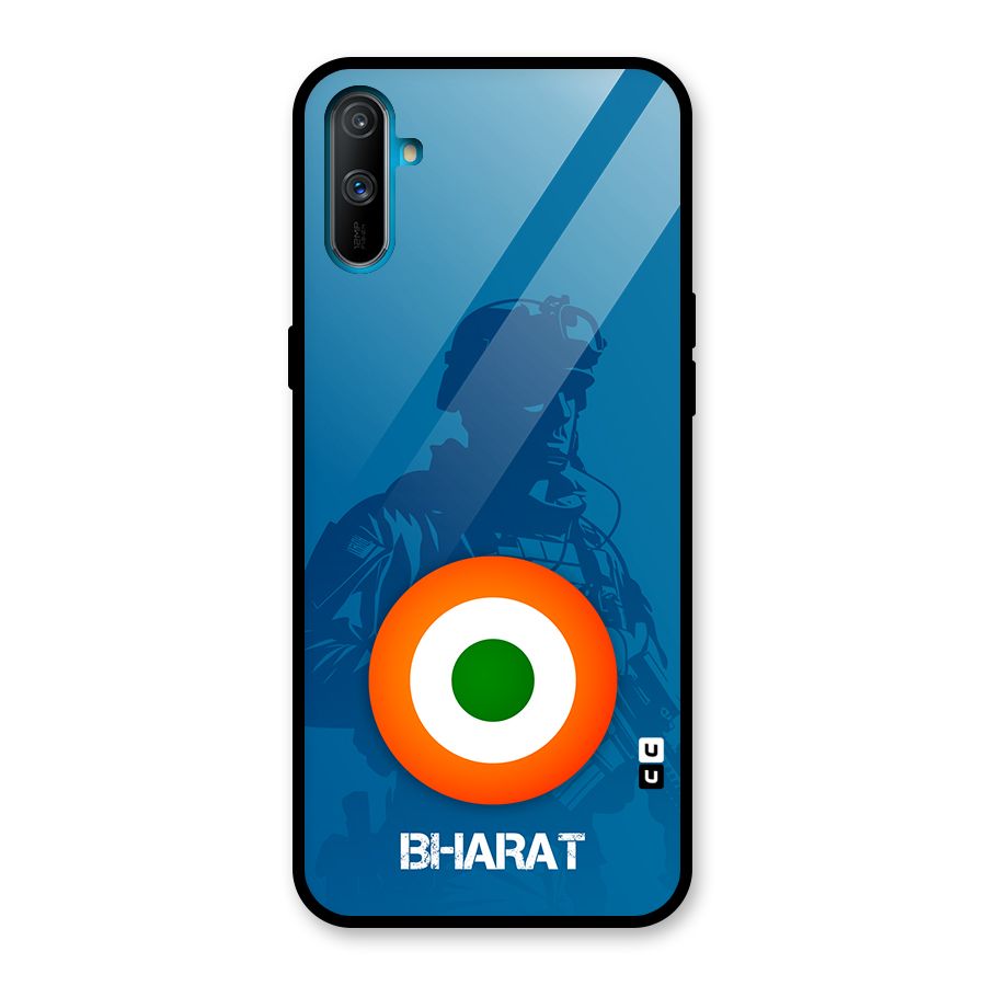Bharat Commando Glass Back Case for Realme C3