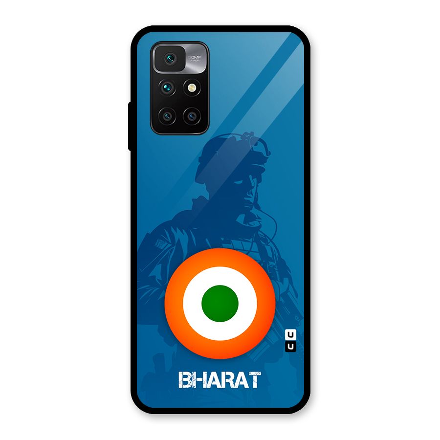 Bharat Commando Glass Back Case for Redmi 10 Prime