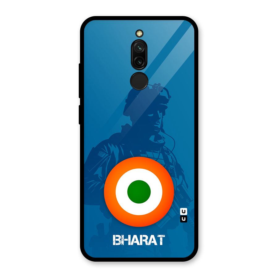 Bharat Commando Glass Back Case for Redmi 8