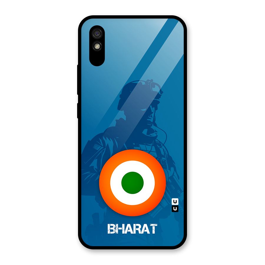 Bharat Commando Glass Back Case for Redmi 9i