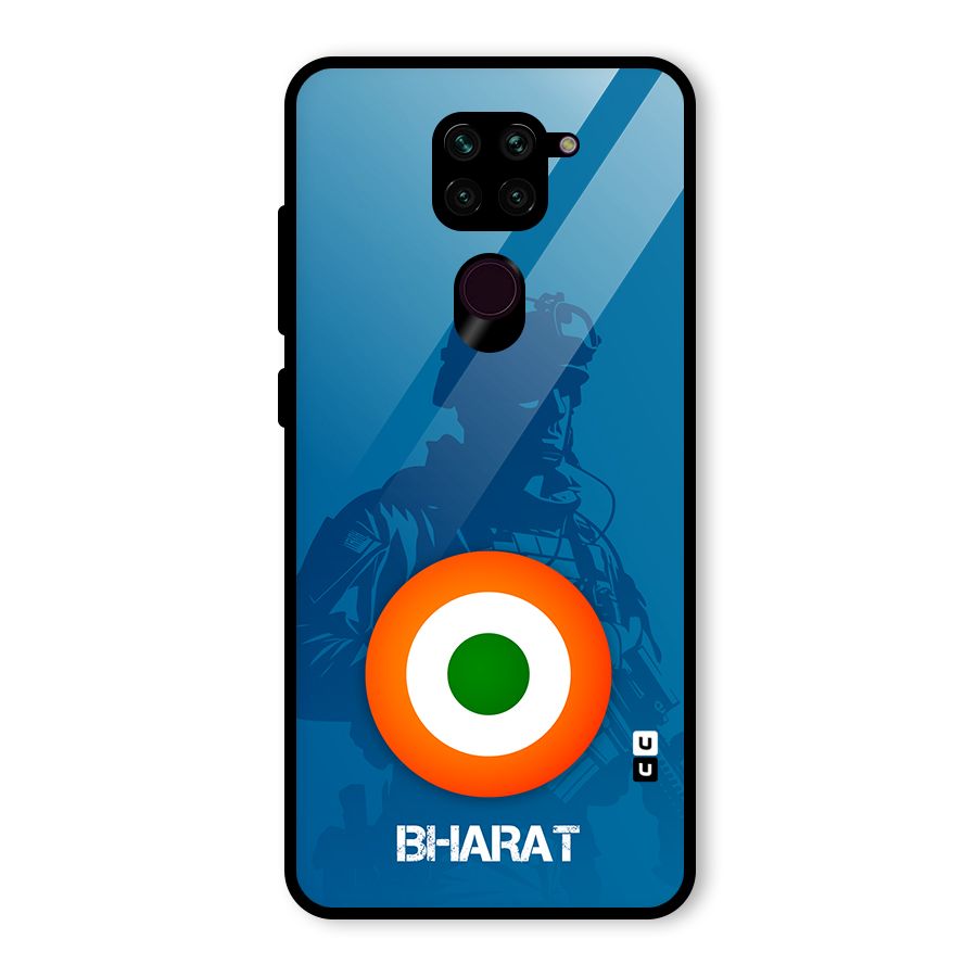 Bharat Commando Glass Back Case for Redmi Note 9